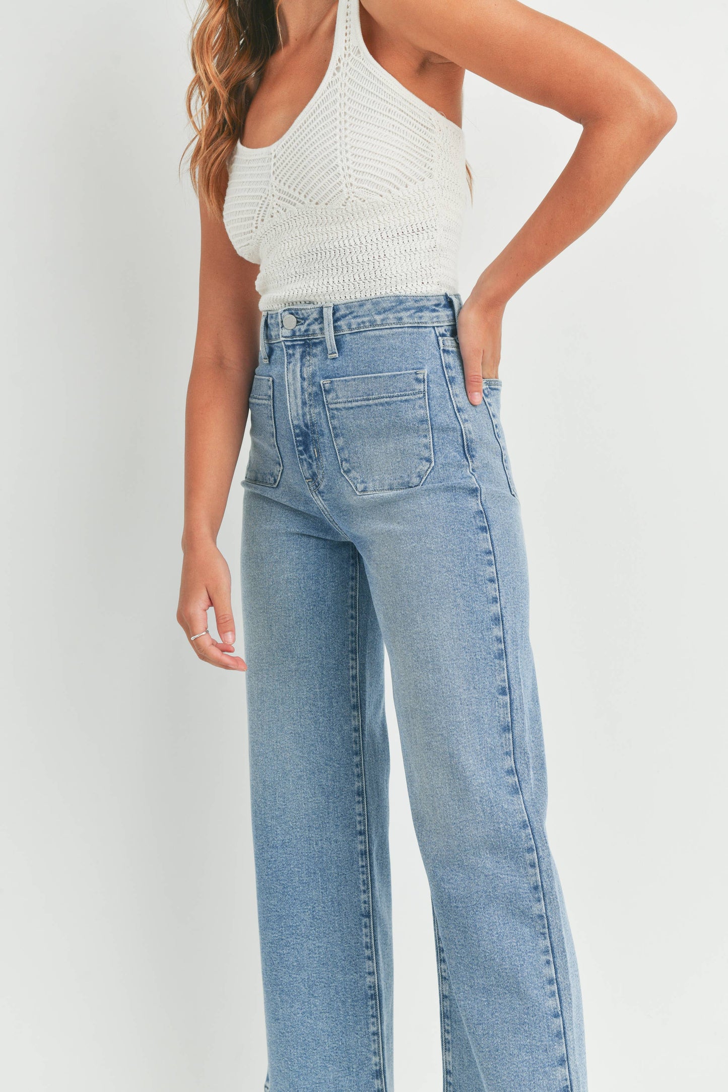 Patch Pocket Wide Leg