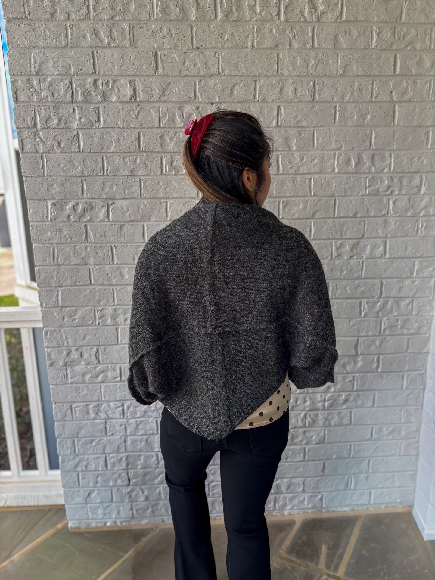 The Charcoal Knit Shrug