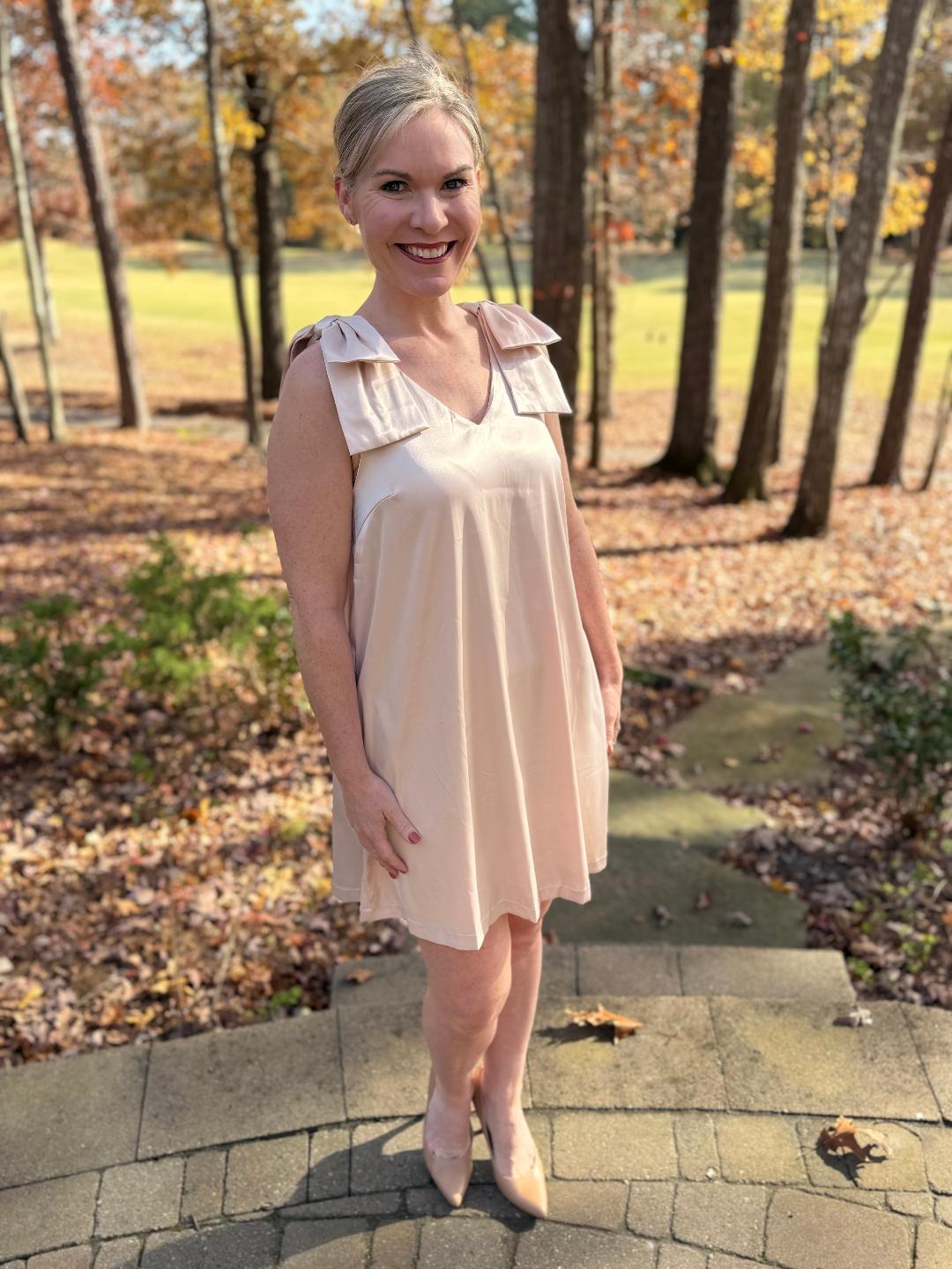 The Bordeaux Bow Dress