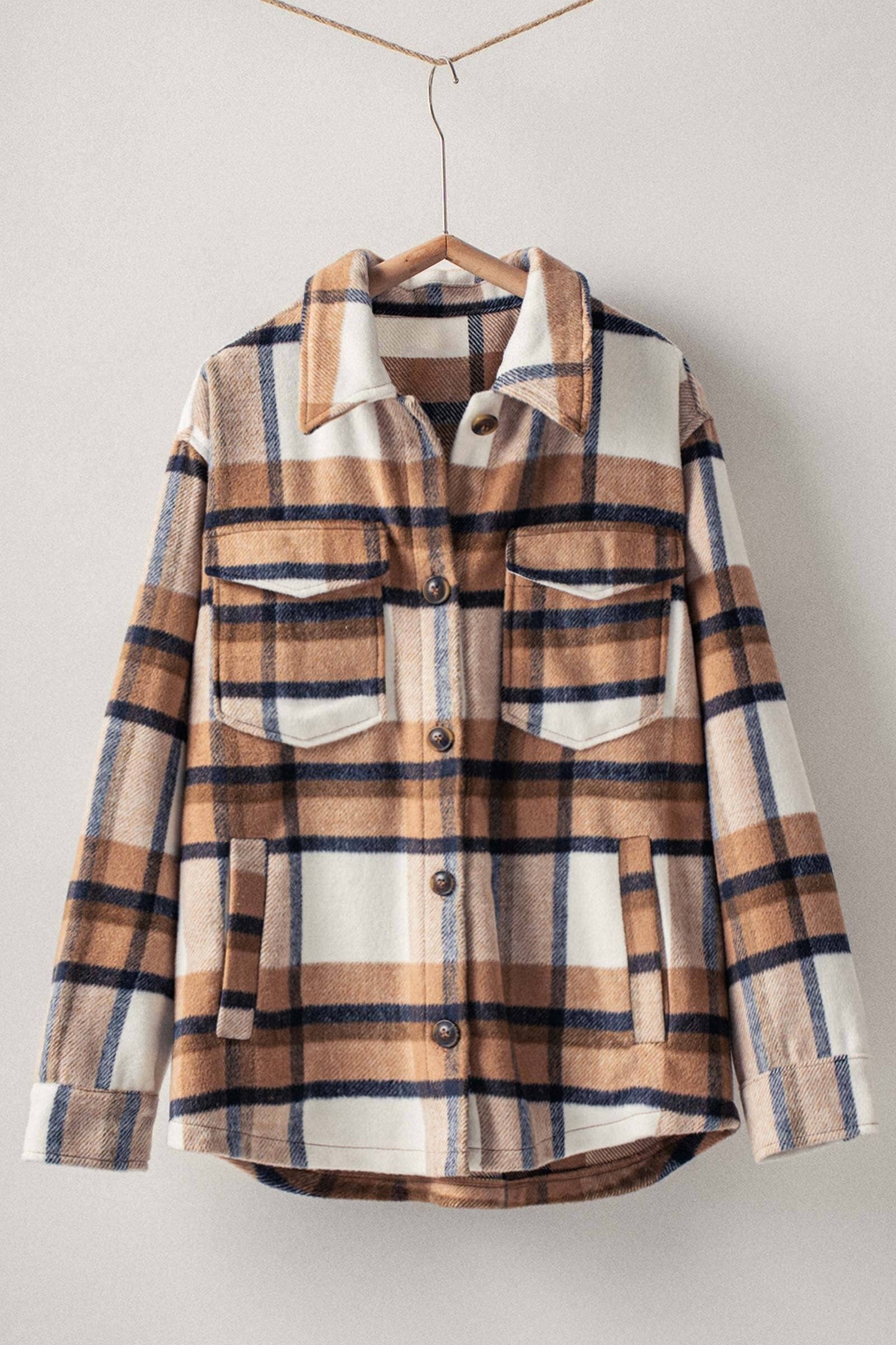 Plaid Button-Down Jacket