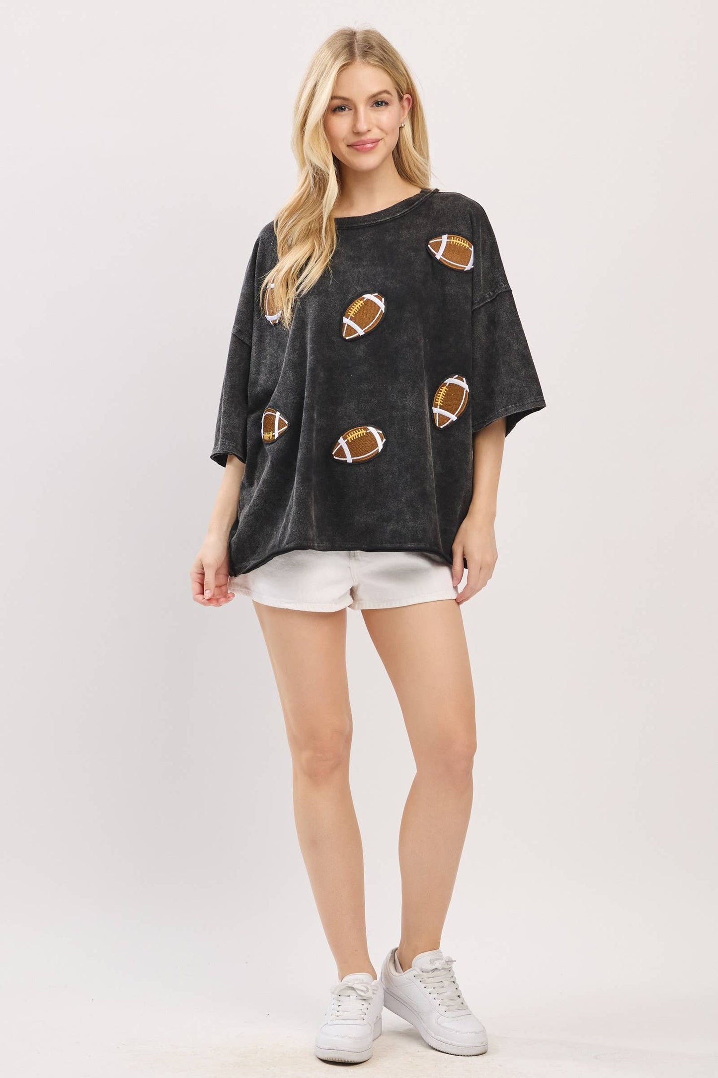 Vintage Football Patch Gameday Oversized Tee