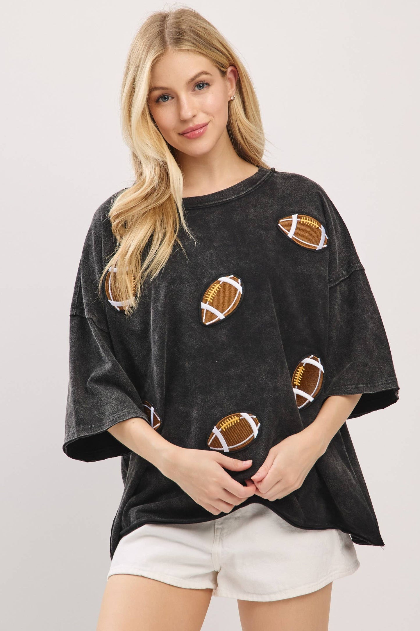 Vintage Football Patch Gameday Oversized Tee