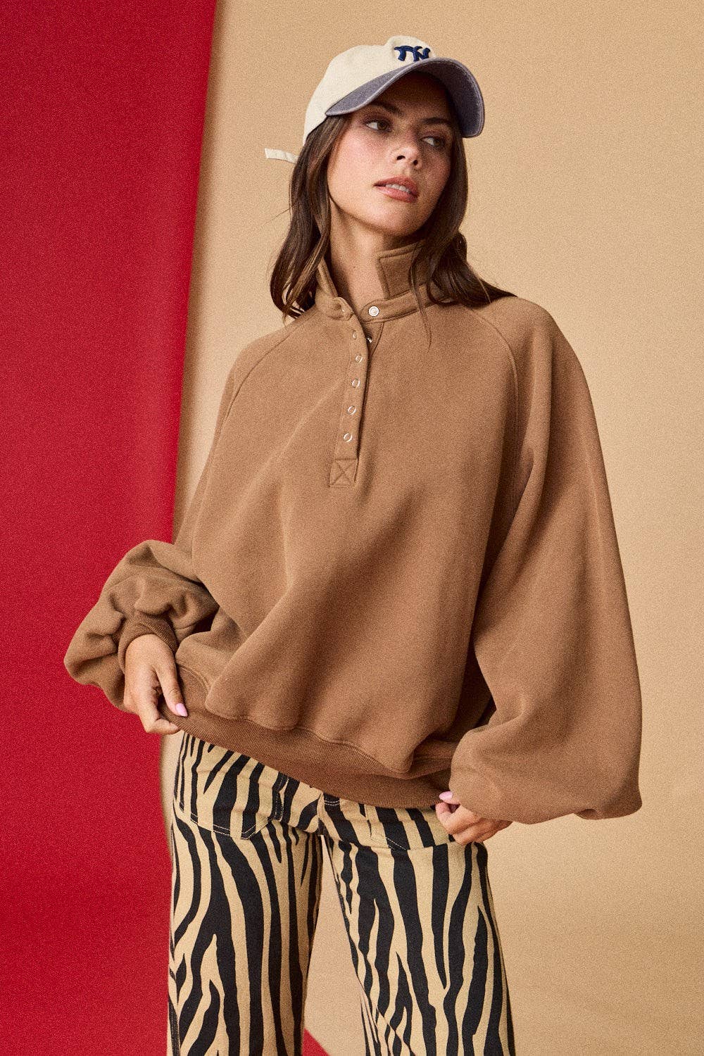 PT16060 - Piper Snap Button Collared Sweater