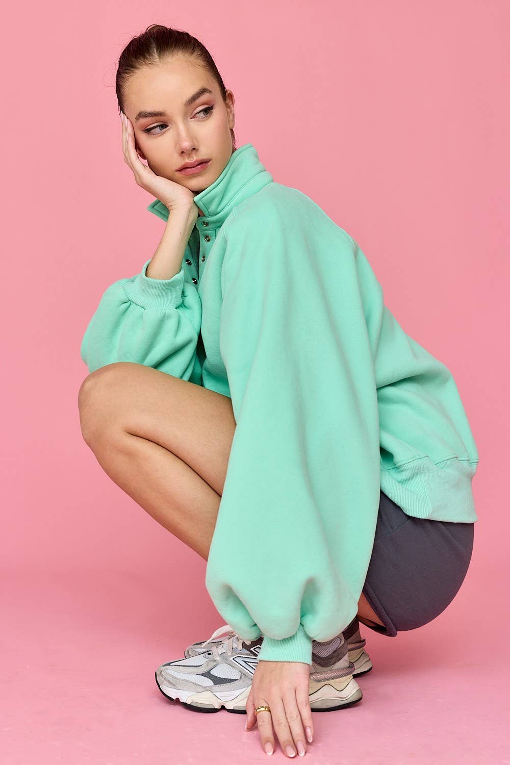 PT16060 - Piper Snap Button Collared Sweater