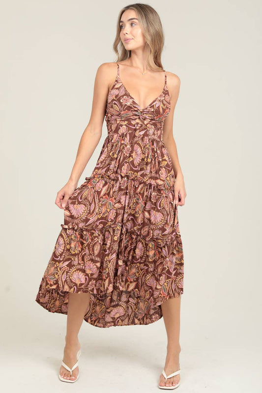 Twist Front Maxi Dress