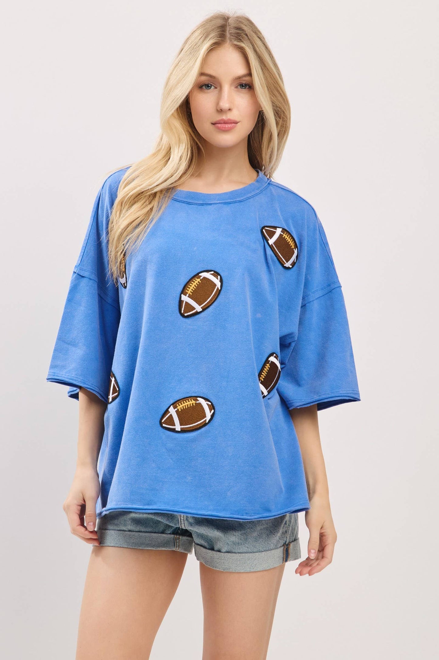 Vintage Football Patch Gameday Oversized Tee