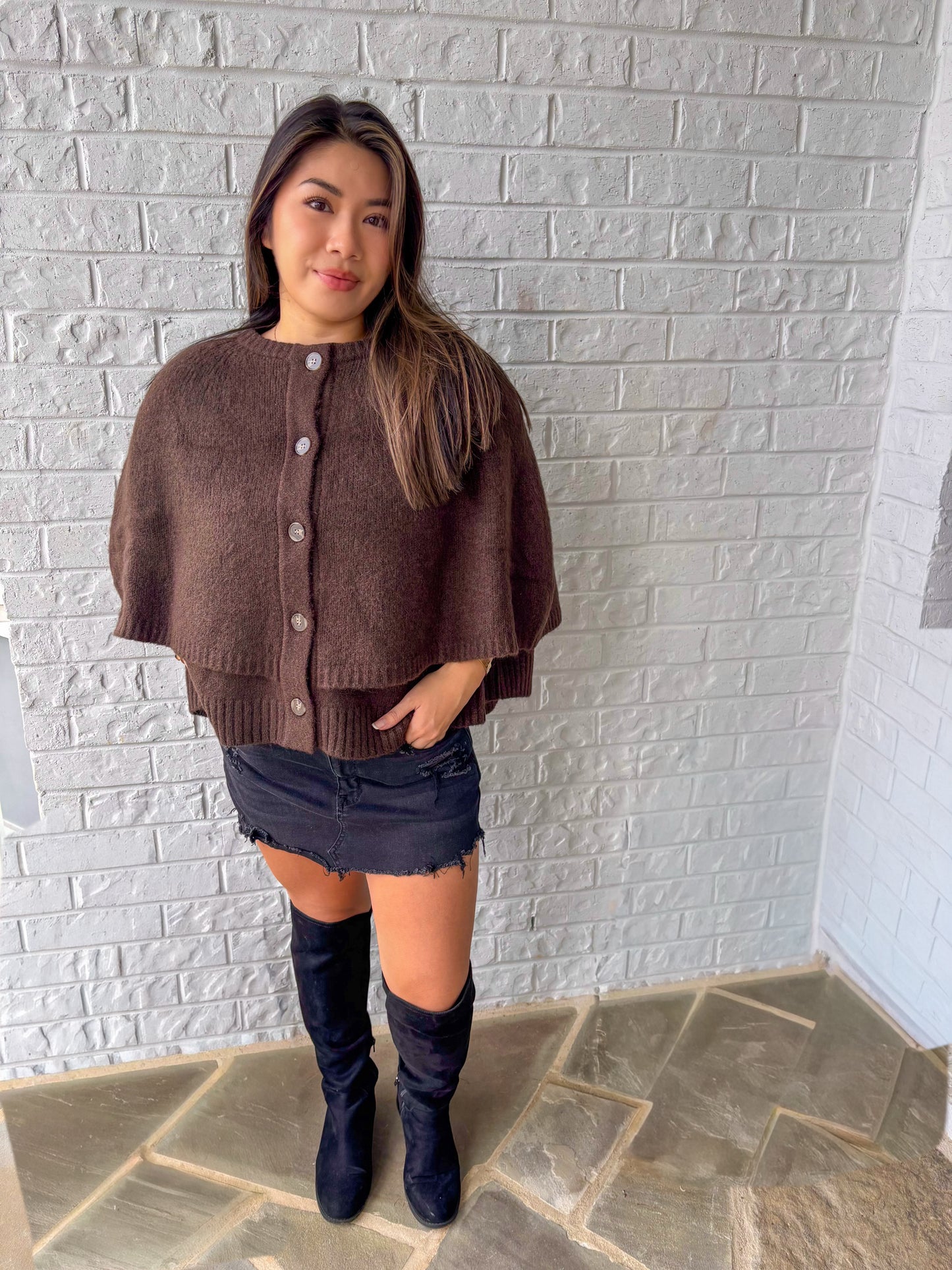 Mocha Cape Sweater