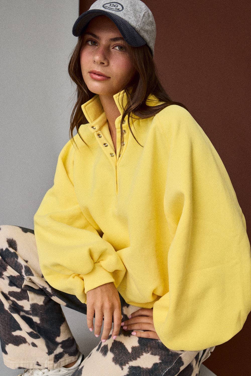 PT16060 - Piper Snap Button Collared Sweater