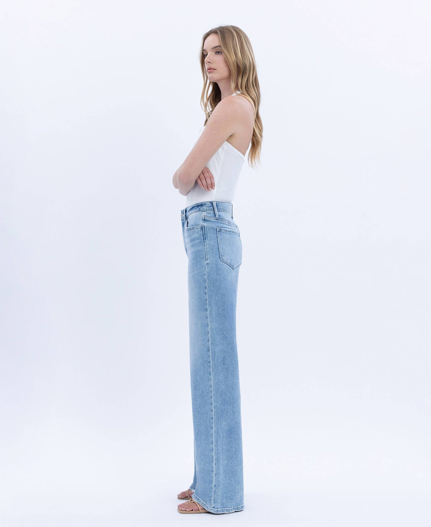 HIGH RISE FULL LENGTH WIDE JEANS