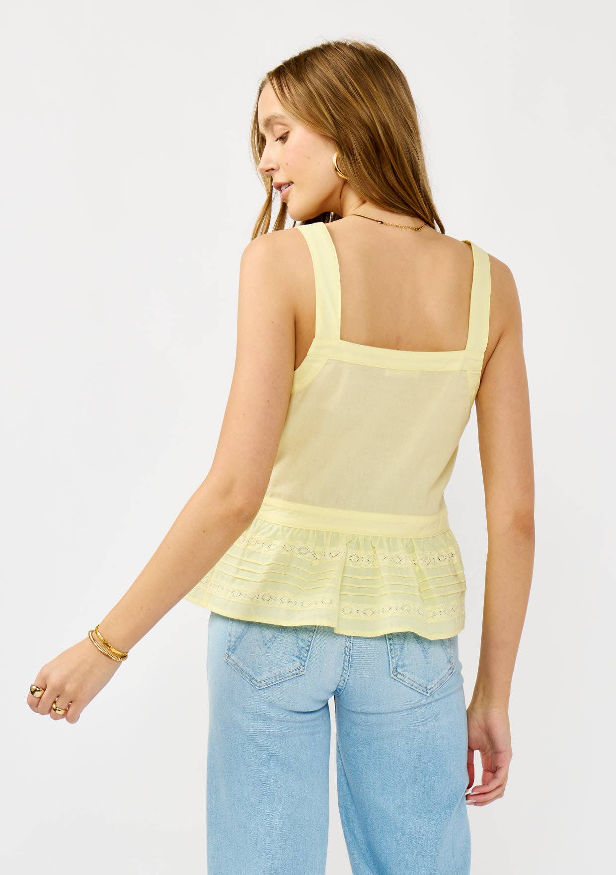 Ruffle Lace Peplum Top