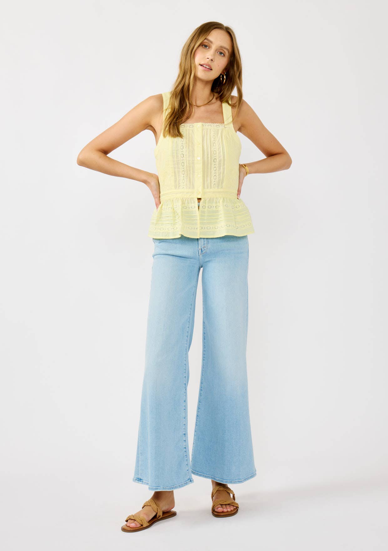 Ruffle Lace Peplum Top