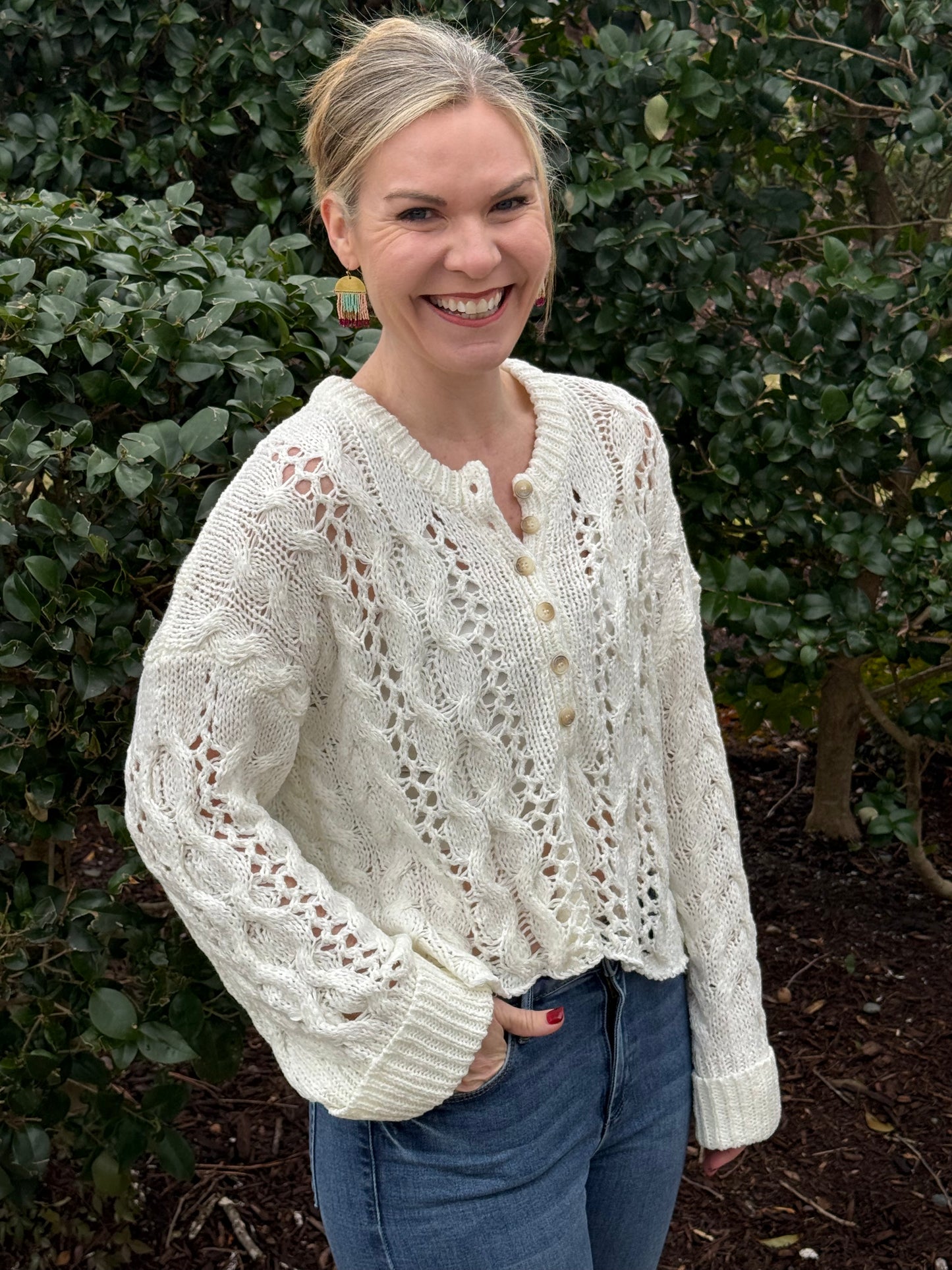 The Cream Dream Crochet Sweater