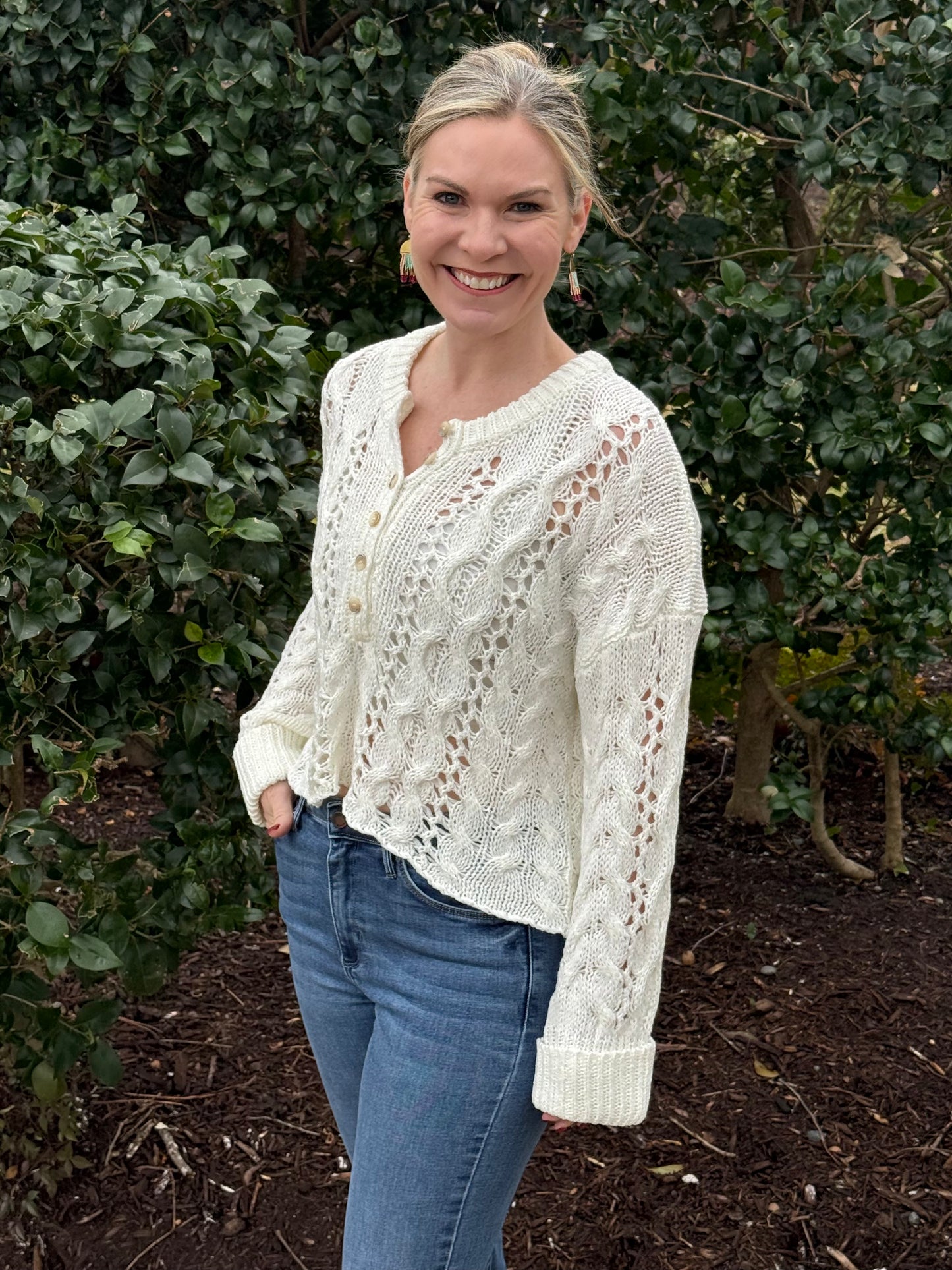 The Cream Dream Crochet Sweater
