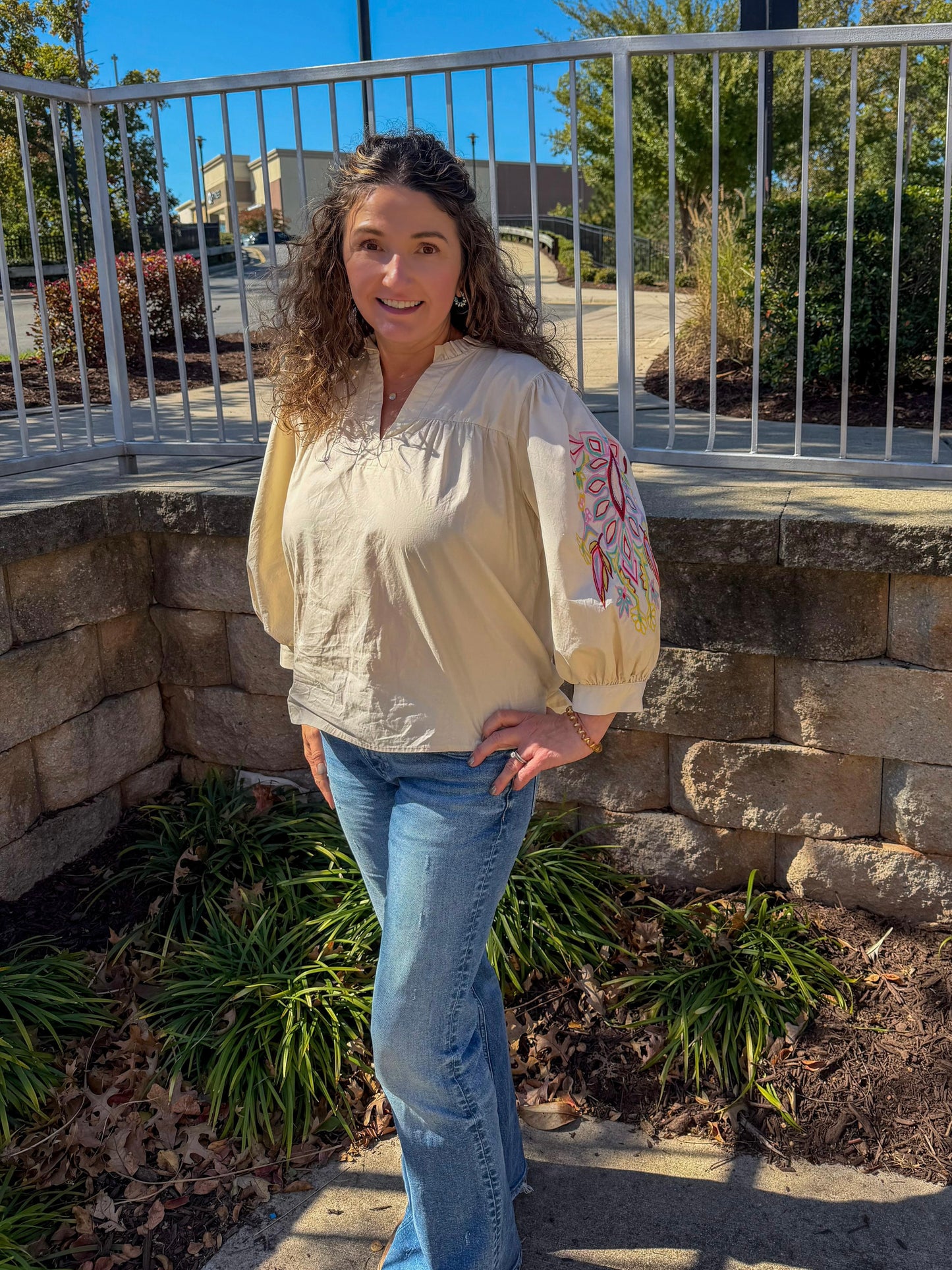 The Mariposa Embroidered Blouse