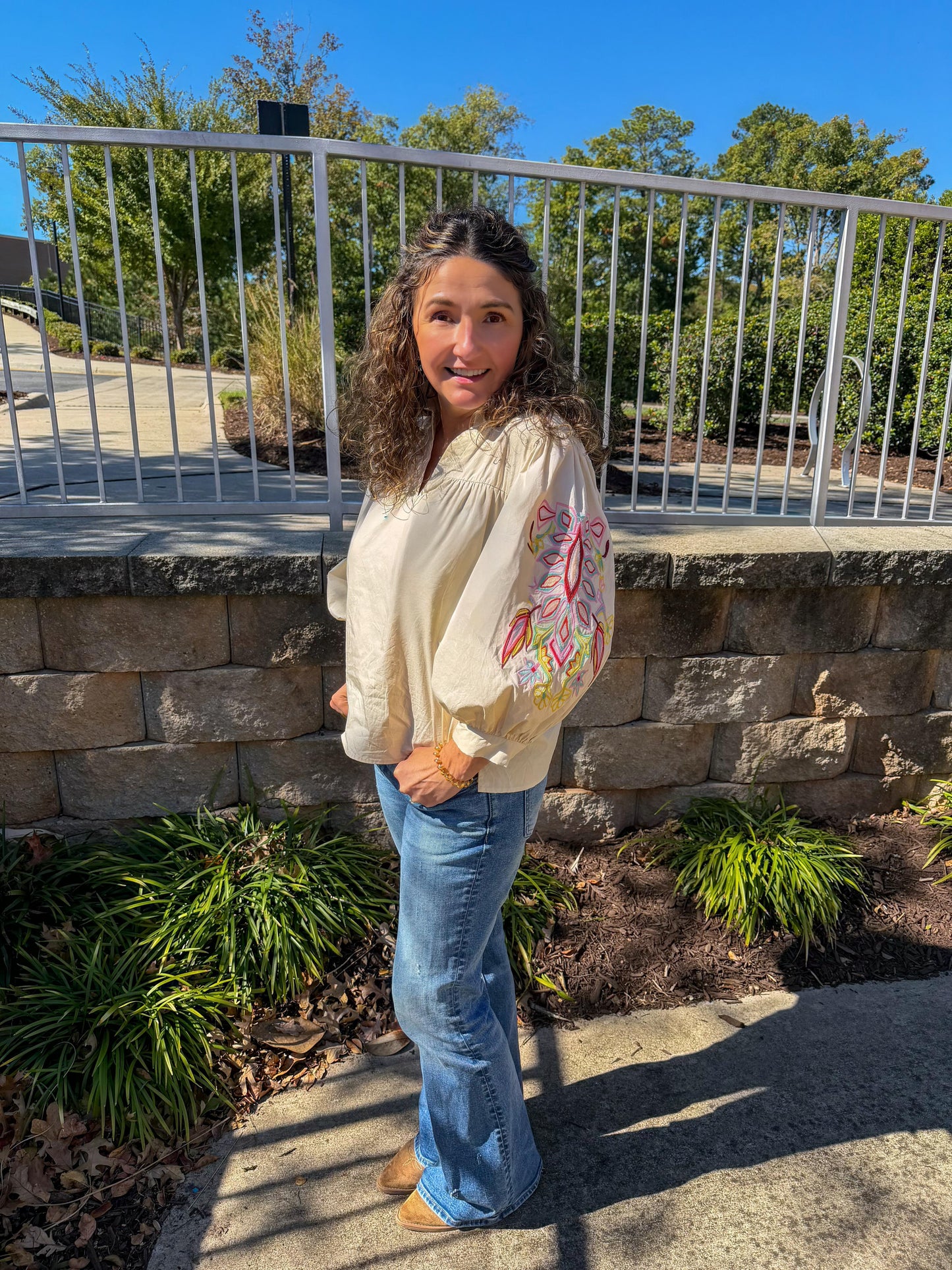 The Mariposa Embroidered Blouse