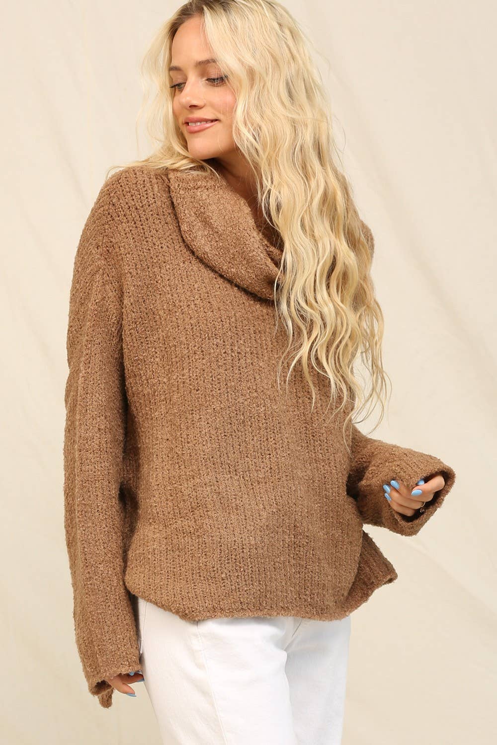 Soft And Slouchy, This Fuzzy Cowl-Neck Pullover