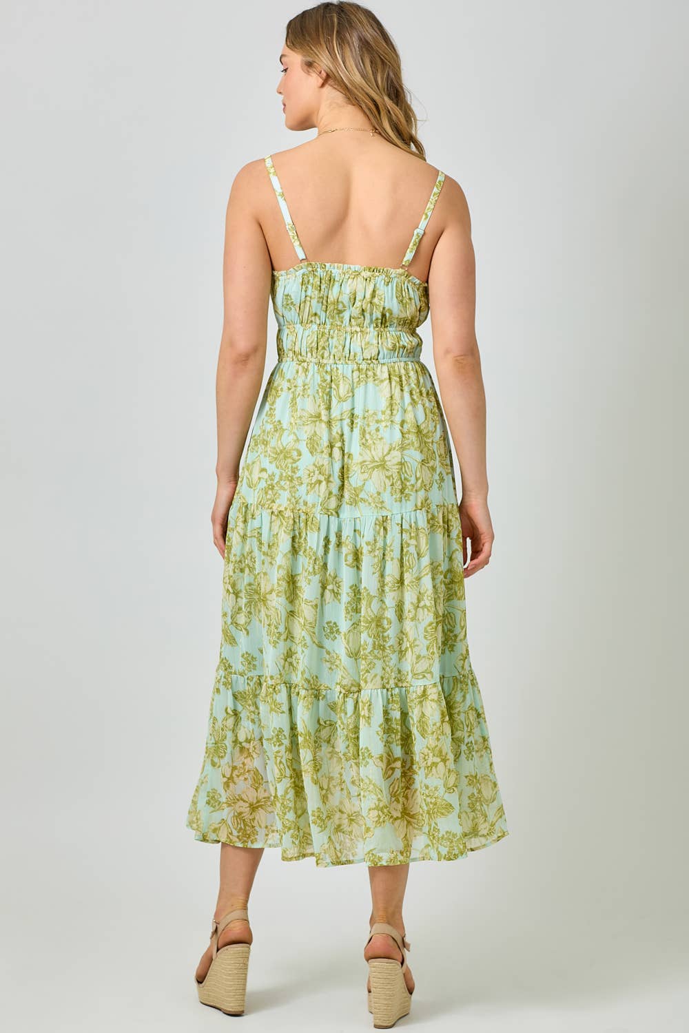 Bow Tied Ruffle Tiered Dress