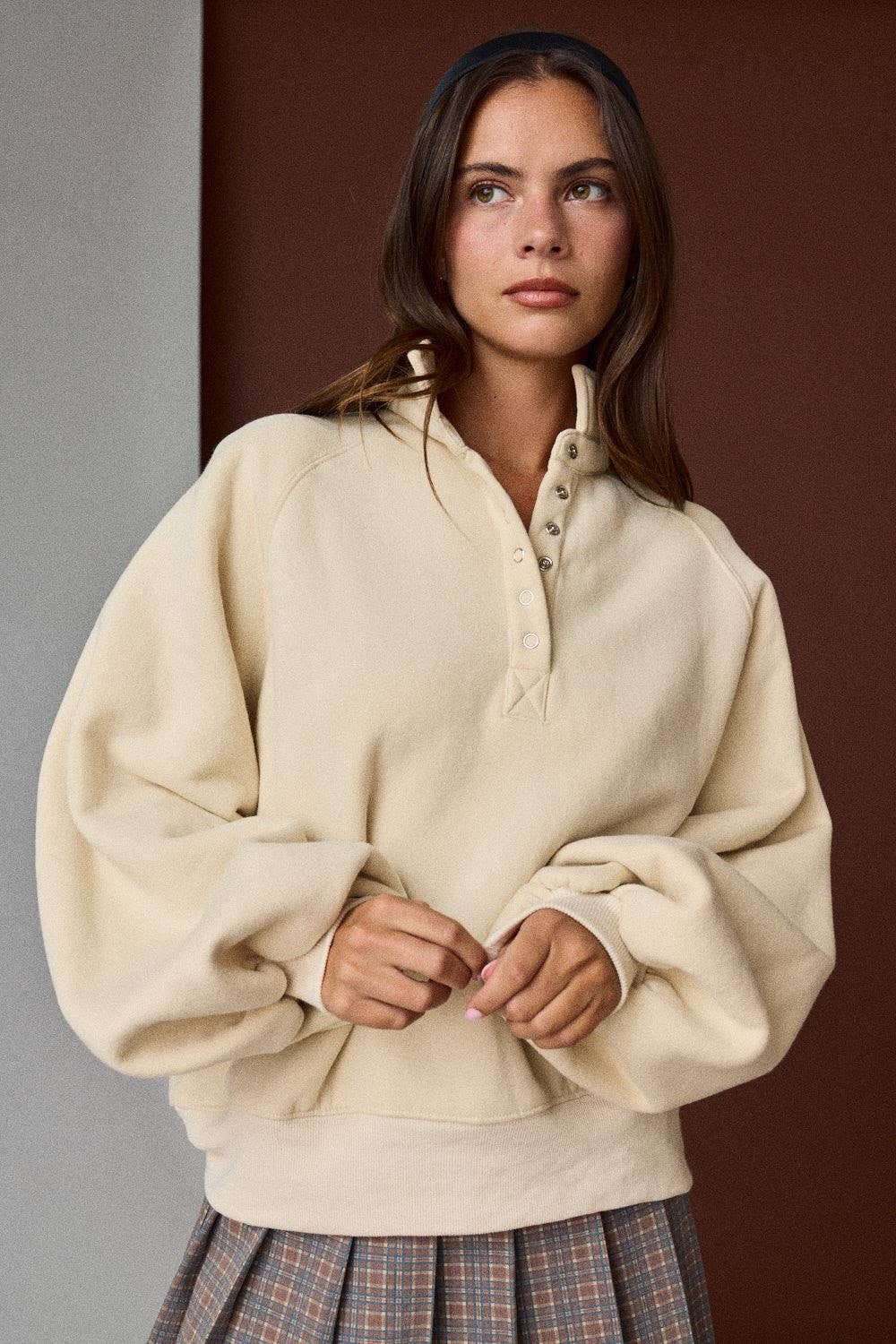 PT16060 - Piper Snap Button Collared Sweater