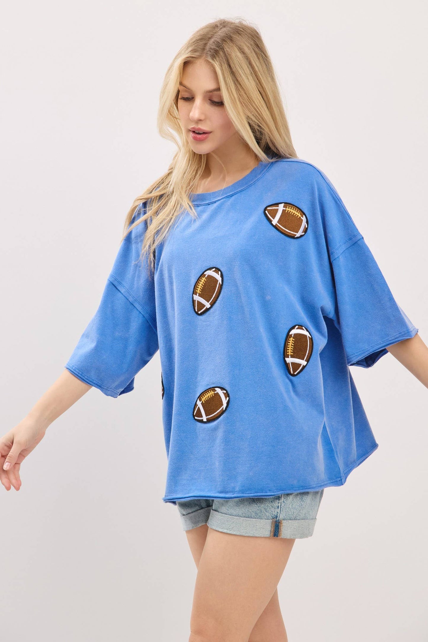 Vintage Football Patch Gameday Oversized Tee
