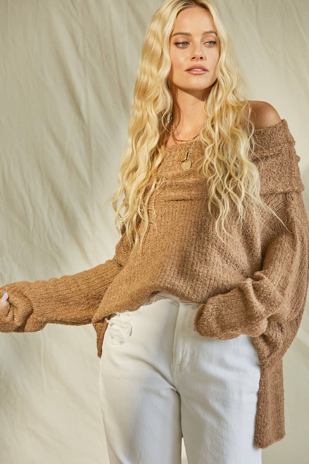 Soft And Slouchy, This Fuzzy Cowl-Neck Pullover