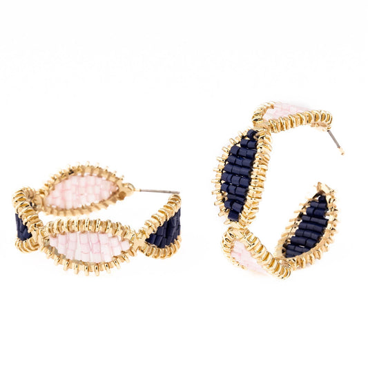 Earrings Brooke Blush/Navy