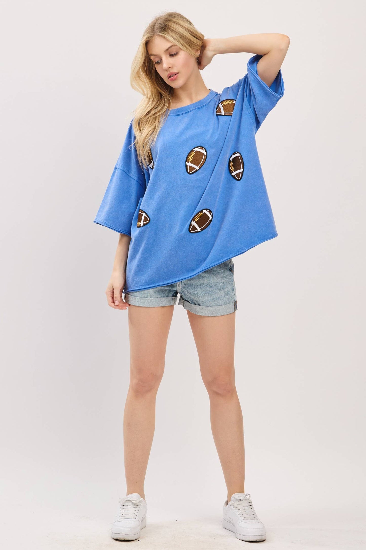 Vintage Football Patch Gameday Oversized Tee